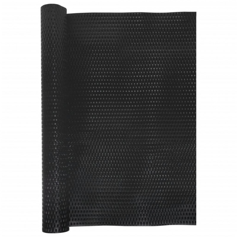 Parawan balkonowy, czarny, 400x100 cm, polirattan