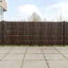 Parawany balkonowe, 10 szt., brązowo-czarne, 255x19cm rattan PE