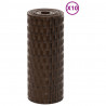 Parawany balkonowe, 10 szt., brązowo-czarne, 255x19cm rattan PE