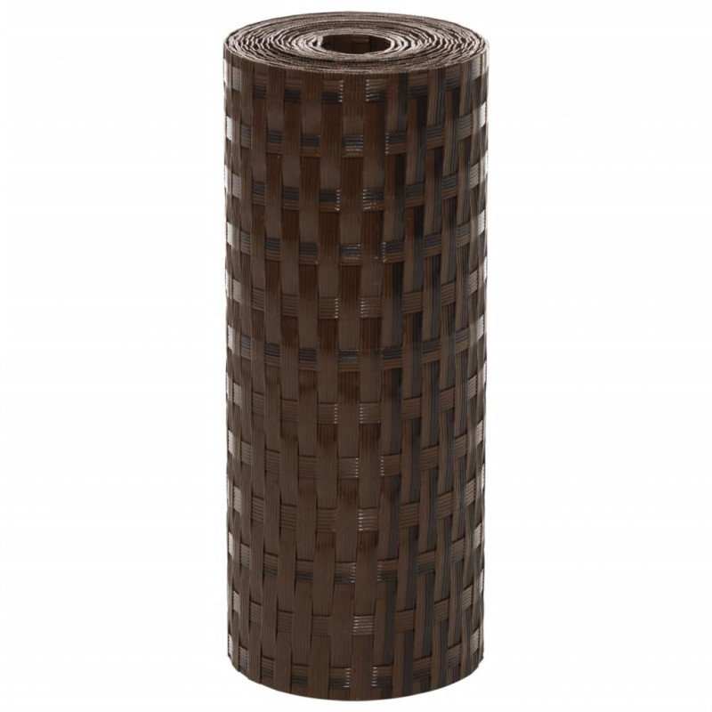 Parawany balkonowe, 10 szt., brązowo-czarne, 255x19cm rattan PE