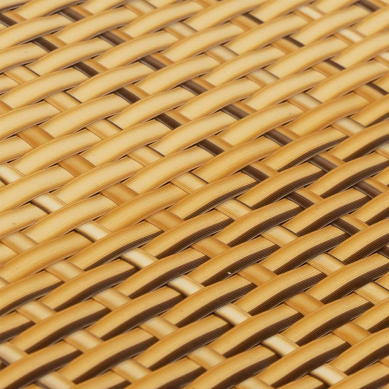 Parawany balkonowe, 10 szt., jasnobrązowe, 255x19 cm, rattan PE