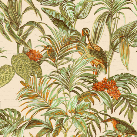 DUTCH WALLCOVERINGS Tapeta Bird-of-Paradise, zielona