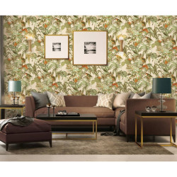 DUTCH WALLCOVERINGS Tapeta Bird-of-Paradise, zielona