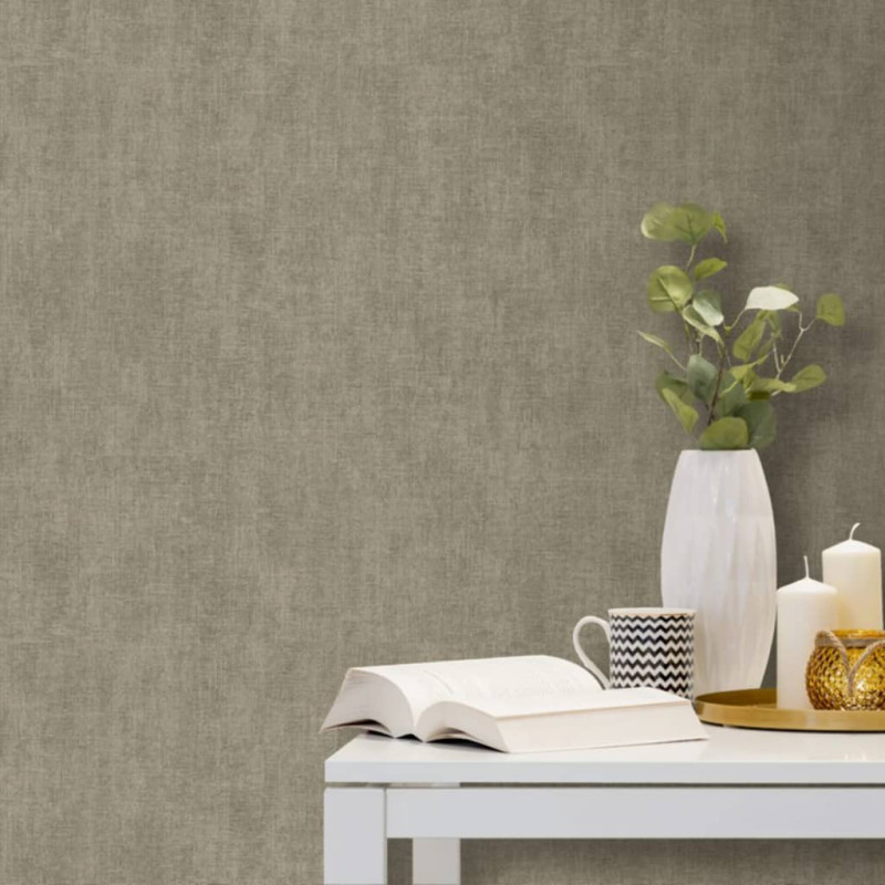 DUTCH WALLCOVERINGS Tapeta gładka, szaro-brązowa