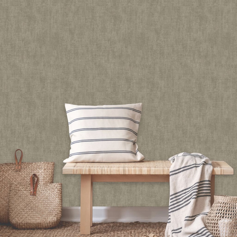 DUTCH WALLCOVERINGS Tapeta gładka, szaro-brązowa