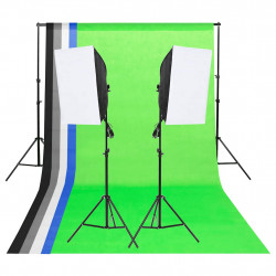 Zestaw do studia fotograficznego, tła i softboxy