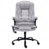 Masujące krzesło biurowe, jasnoszare, obite aksamitem