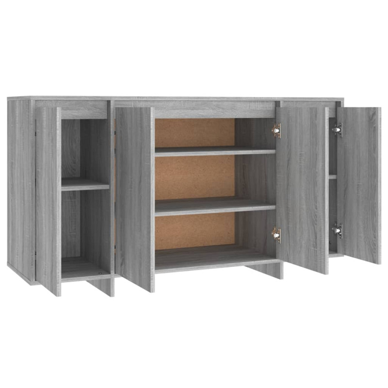 Szafka, szary dąb sonoma, 135x41x75 cm materiał drewnopochodny