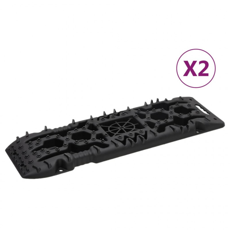 Trapy, 2 szt., czarne, 107x31x7 cm, nylon