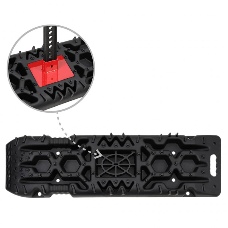 Trapy, 2 szt., czarne, 107x31x7 cm, nylon