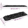 Trapy, 2 szt., czarne, 107x31x7 cm, nylon