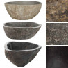 Umywalka z kamienia rzecznego, owalna, (37-46)x(29-36) cm