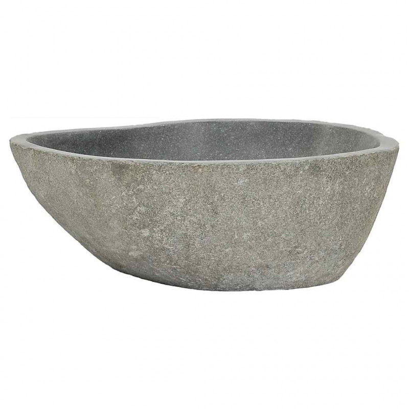 Umywalka z kamienia rzecznego, owalna, (37-46)x(29-36) cm