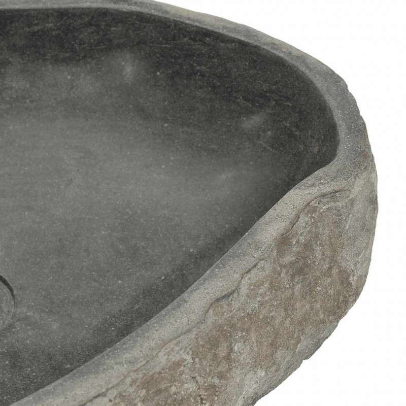 Umywalka z kamienia rzecznego, owalna, (45-53)x(34-41) cm