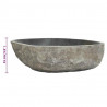Umywalka z kamienia rzecznego, owalna, (45-53)x(34-41) cm