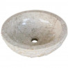 Umywalka marmurowa, 40 cm, kremowa