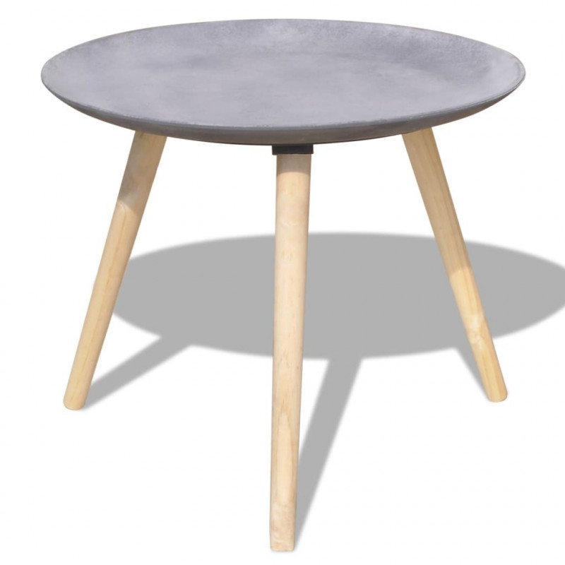 Zestaw dwóch stolików, 55 i 44 cm, betonowa szarość