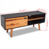 Szafka pod TV z drewna akacjowego 120x35x45cm