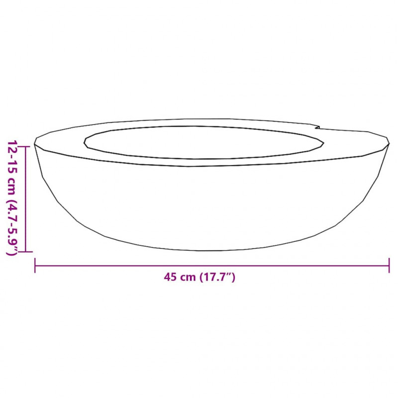 Umywalka z drewna tekowego, 45 cm