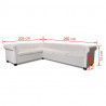 Sofa Chesterfield sześcioosobowa biała, sztuczna skóra