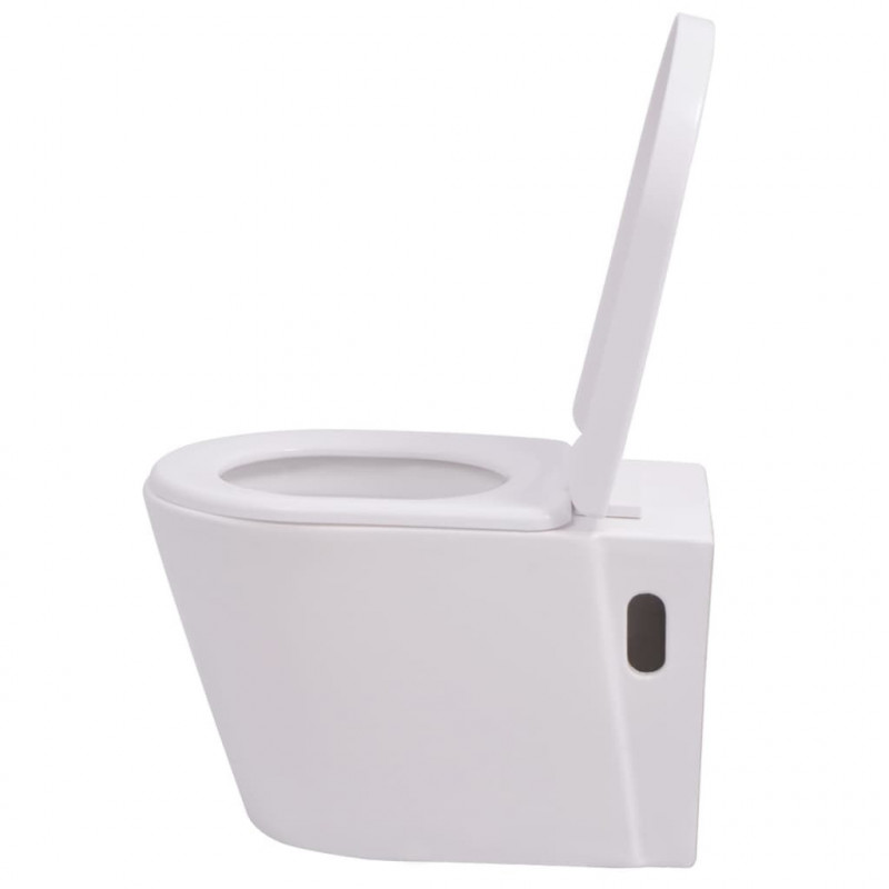 Podwieszana toaleta ceramiczna, biała