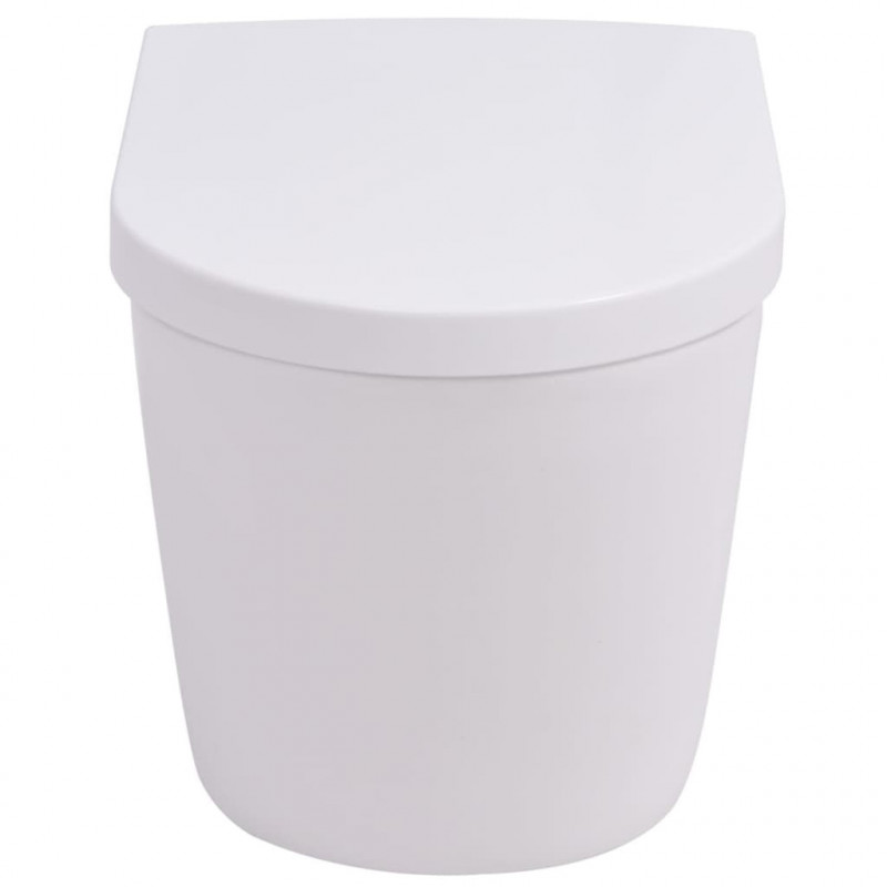 Podwieszana toaleta ceramiczna, biała