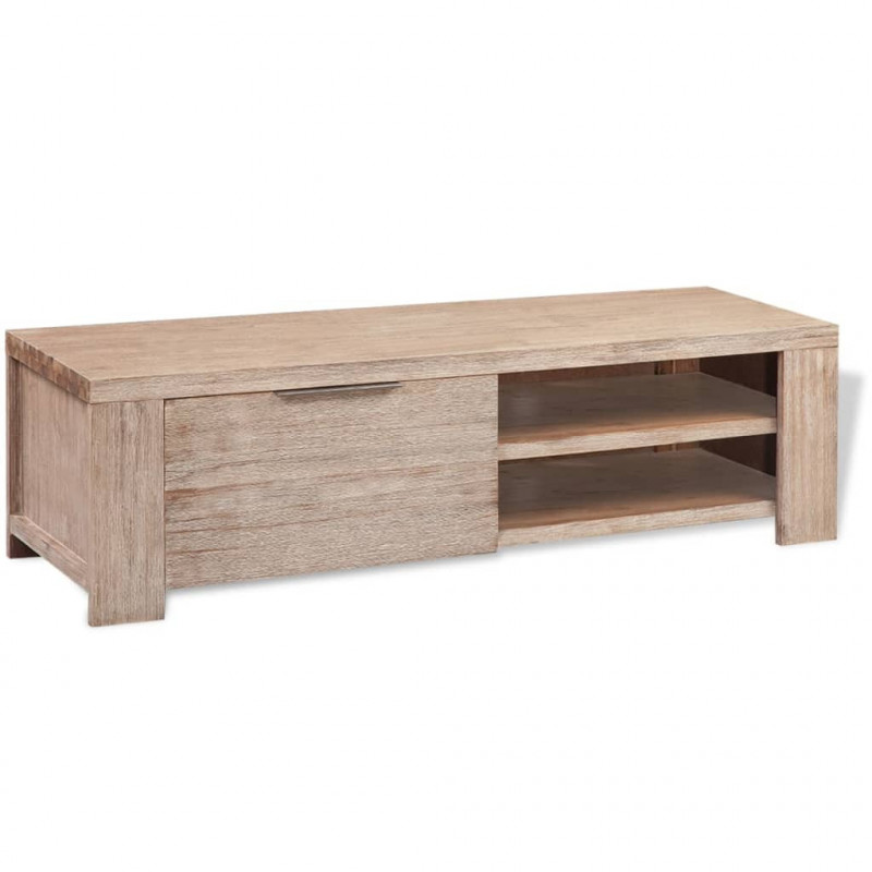 Szafka TV ze szotkowanego drewna akacjowego, 140x38x40cm