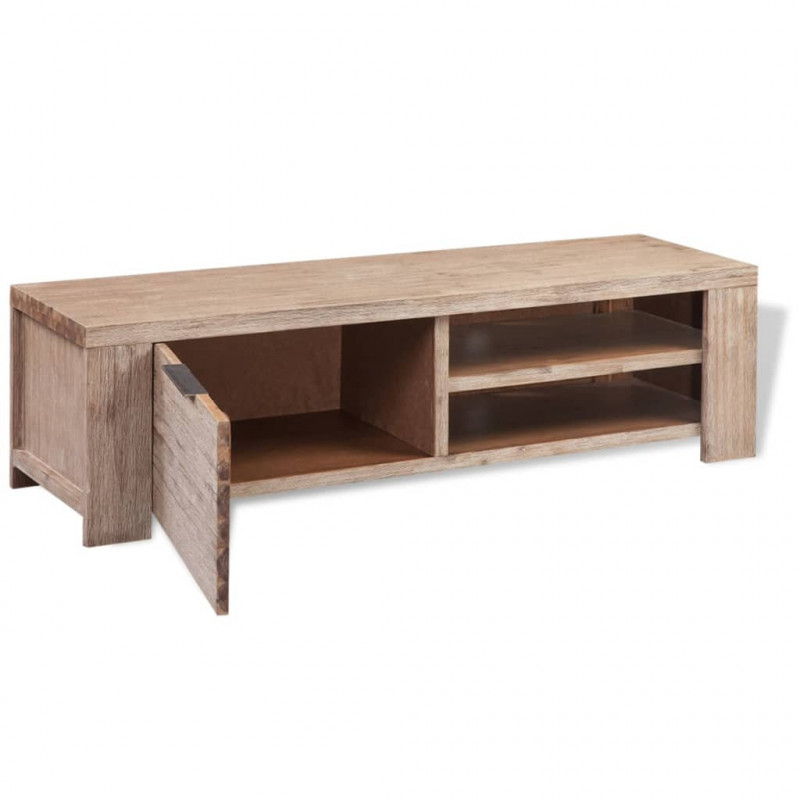 Szafka TV ze szotkowanego drewna akacjowego, 140x38x40cm