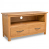 Szafka pod telewizor, 90 x 35 x 48 cm, lite drewno dębowe