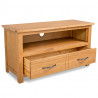 Szafka pod telewizor, 90 x 35 x 48 cm, lite drewno dębowe