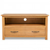 Szafka pod telewizor, 90 x 35 x 48 cm, lite drewno dębowe