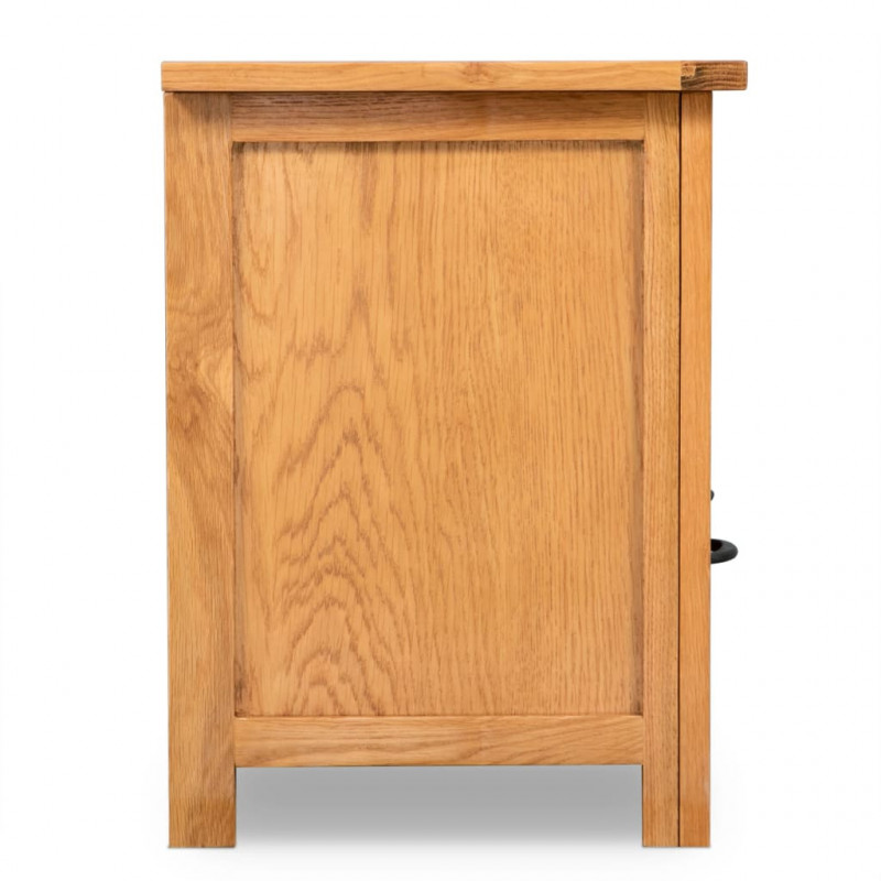 Szafka pod telewizor, 90 x 35 x 48 cm, lite drewno dębowe