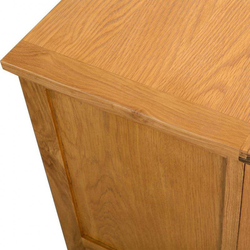 Szafka pod telewizor, 90 x 35 x 48 cm, lite drewno dębowe