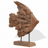 Rzeźba Ryba Teak 40x12x57 cm