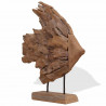 Rzeźba Ryba Teak 40x12x57 cm