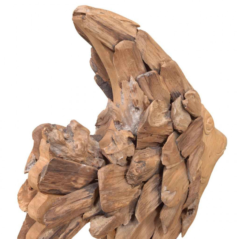 Rzeźba Ryba Teak 40x12x57 cm