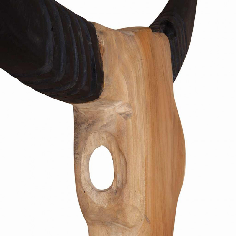 Rzeźba Czaszka Byka Teak 66x15x88 cm