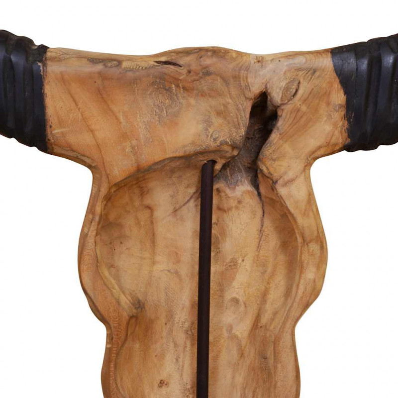 Rzeźba Czaszka Byka Teak 66x15x88 cm