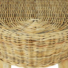 Ławka do przedpokoju, naturalny rattan, 160x35x45 cm