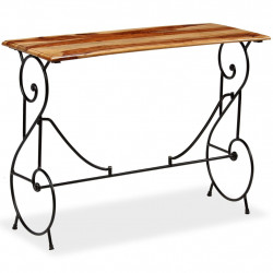 Stolik typu konsola z litego drewna akacjowego, 100x40x75 cm