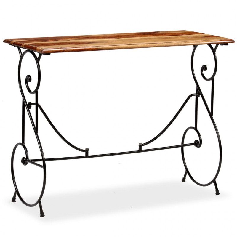 Stolik typu konsola z litego drewna akacjowego, 100x40x75 cm