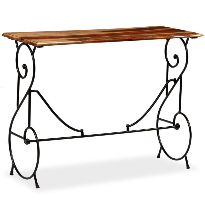Stolik typu konsola z litego drewna akacjowego, 100x40x75 cm