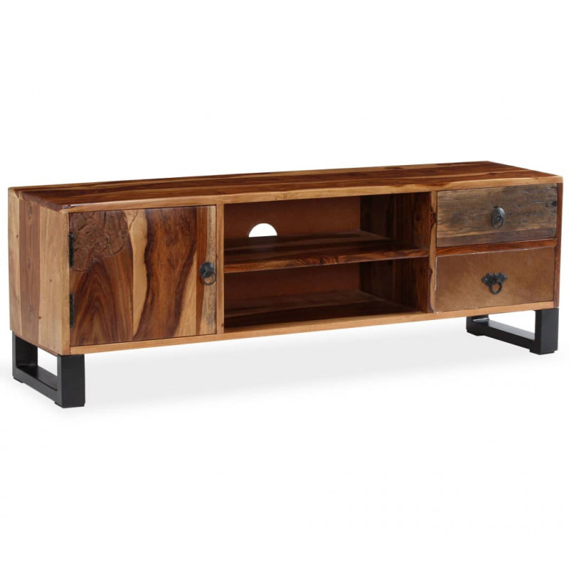Szafka pod telewizor, lite drewno akacjowe, 120 x 30 x 40 cm