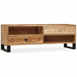 Szafka pod telewizor, lite drewno mango, 120 x 30 x 40 cm