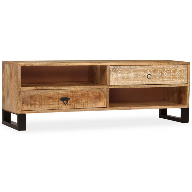 Szafka pod telewizor, lite drewno mango, 120 x 30 x 40 cm