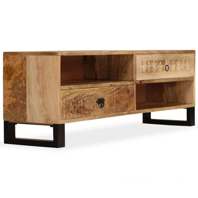 Szafka pod telewizor, lite drewno mango, 120 x 30 x 40 cm