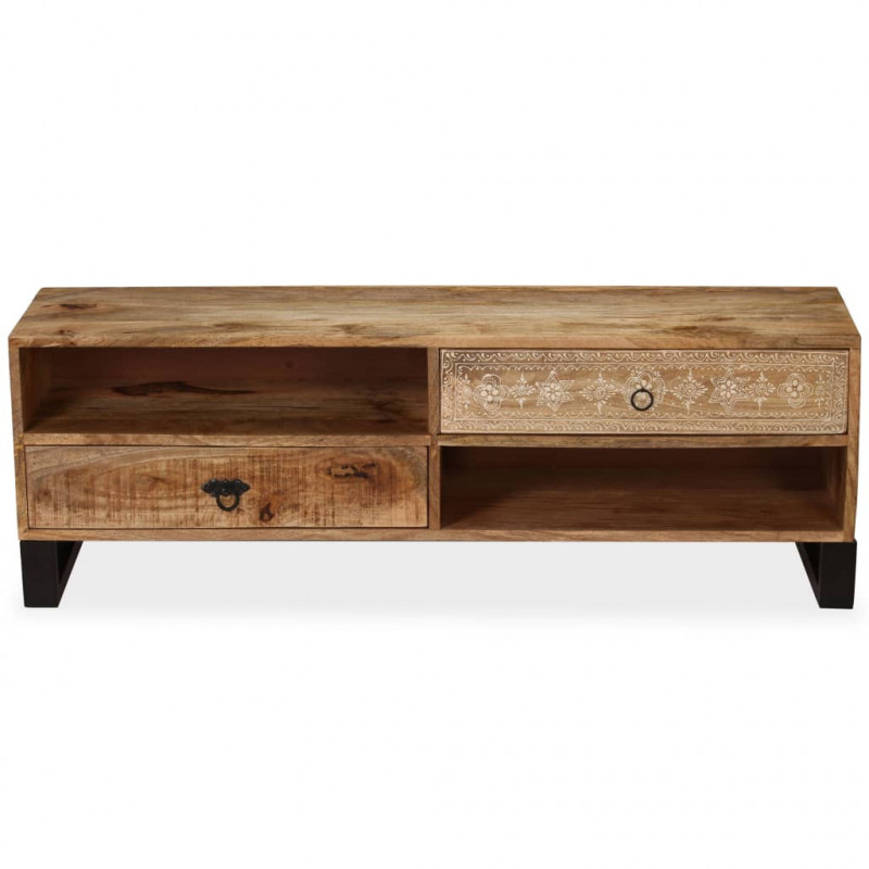 Szafka pod telewizor, lite drewno mango, 120 x 30 x 40 cm