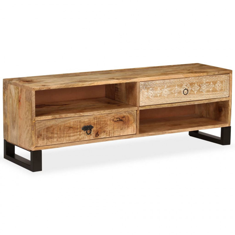 Szafka pod telewizor, lite drewno mango, 120 x 30 x 40 cm