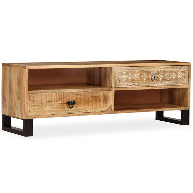 Szafka pod telewizor, lite drewno mango, 120 x 30 x 40 cm