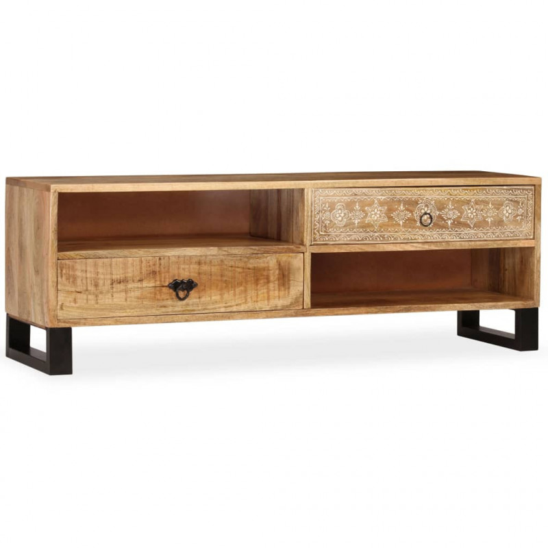 Szafka pod telewizor, lite drewno mango, 120 x 30 x 40 cm